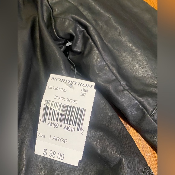 NWT BLANKNYC From Nordstrom-Women’s Faux Black Leather Moto Jacket - Picture 3 of 10